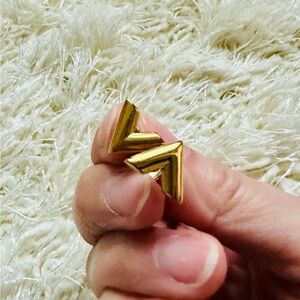 Elegant Gold V Earrings